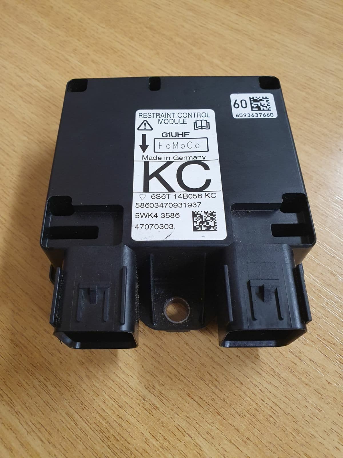 Ford Crash Detection Module GENUINE FORD FIESTA MK6 SRS AIR BAG CRASH SENSOR MODULE 6S6T-14B056-KC ...