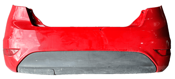 GENUINE FORD FIESTA MK7 BACK REAR BUMPER CANDY RED 2008 - 2012