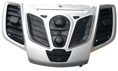 GENUINE FORD FIESTA MK7 CD PLAYER RADIO CONTROLS FASCIA BUTTONS SILVER 2008-2012