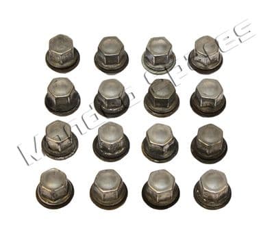 GENUINE FORD FIESTA MK7 SILVER ALLOY WHEEL NUT LUG NUTS SET X 16 2008 - 2017