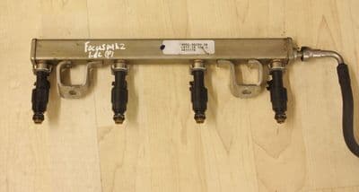 GENUINE FORD FOCUS MK2 1.8 PETROL FUEL RAIL INJECTOR SET 4M5G-9D280-DB 2007-2011