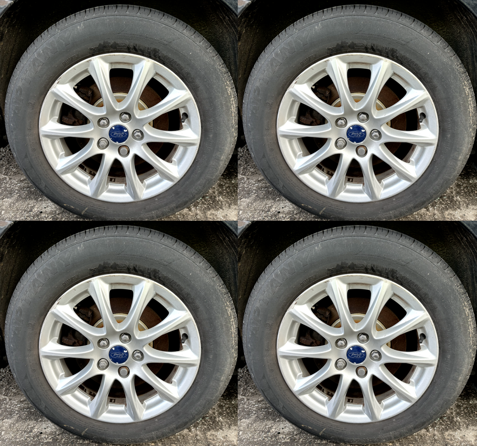 GENUINE FORD FOCUS MK2 10 SPOKE 16 INCH ALLOY WHEEL SET X4 SILVER 2006-2011
