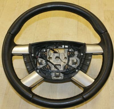 GENUINE FORD FOCUS MK2 / C-MAX LEATHER STEERING WHEEL CRUISE CONTROL 2005-2008