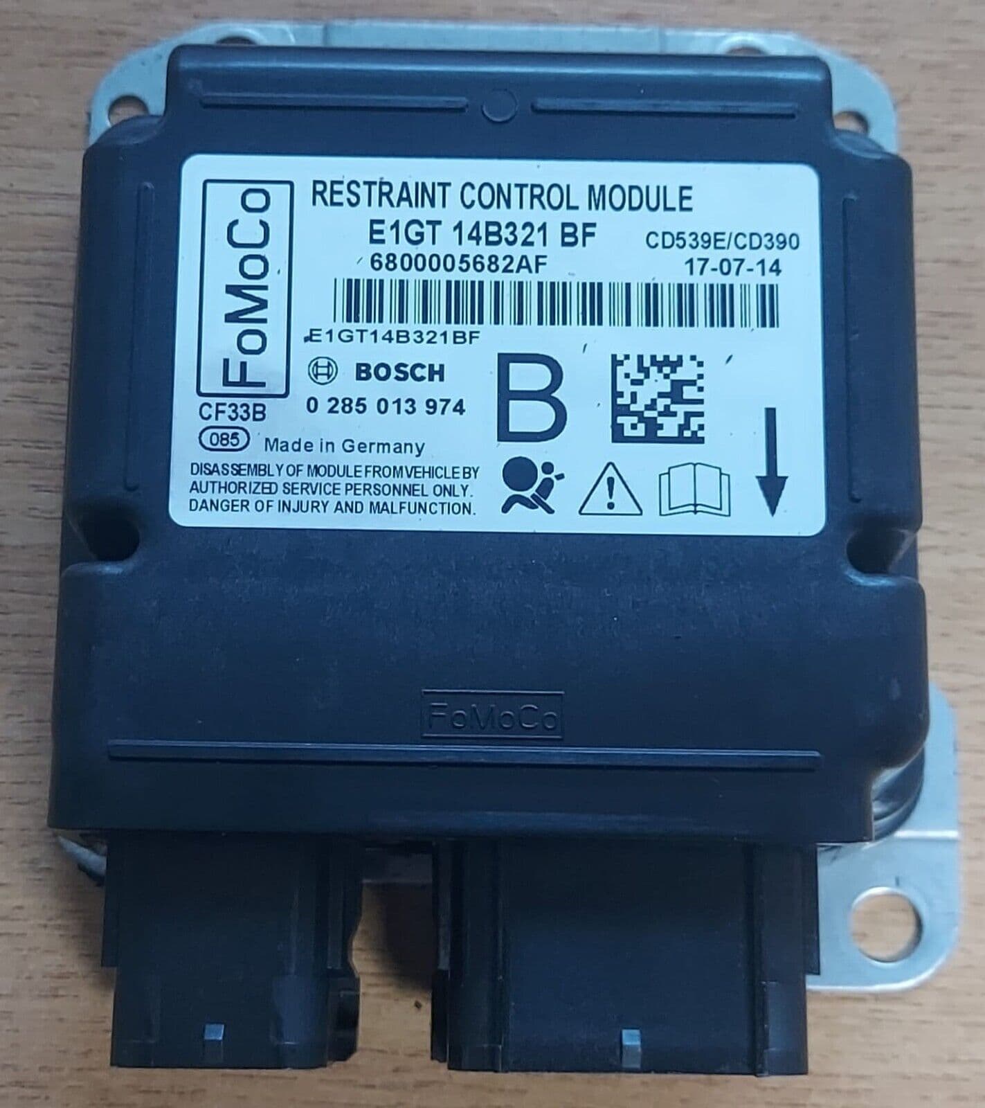 GENUINE FORD GALAXY S-MAX SRS AIR BAG CONTROL MODULE E1GT-14B321-BF ...