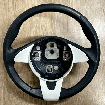 GENUINE FORD KA MK2 FIAT 500 3 SPOKE STEERING WHEEL RUBBER PVC WHITE 2009 - 2016