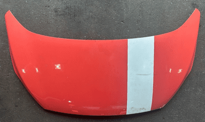 GENUINE FORD KA MK2 HOOD BONNET SUNRISE RED WITH WHITE STRIPE 2009 - 2016