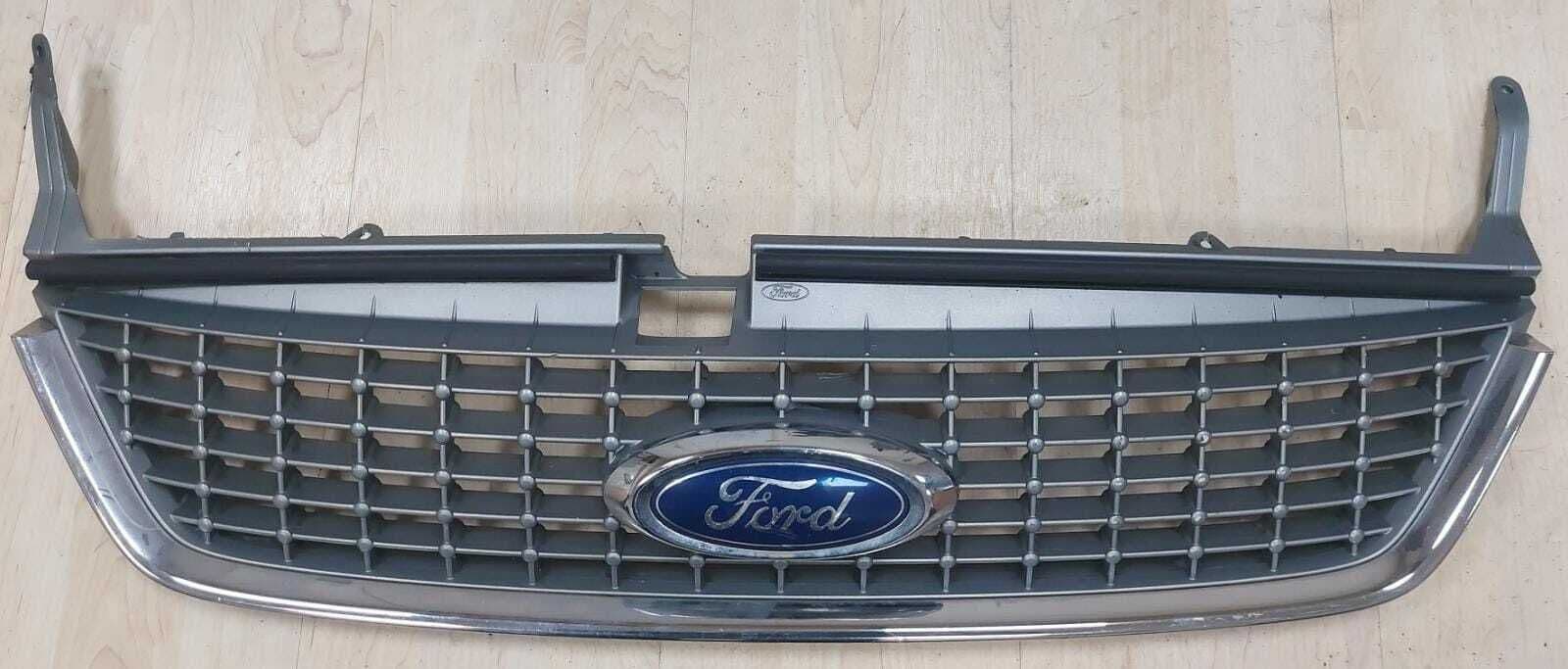 GENUINE FORD MONDEO MK4 CHROME SILVER FRONT UPPER GRILL WITH BADGE