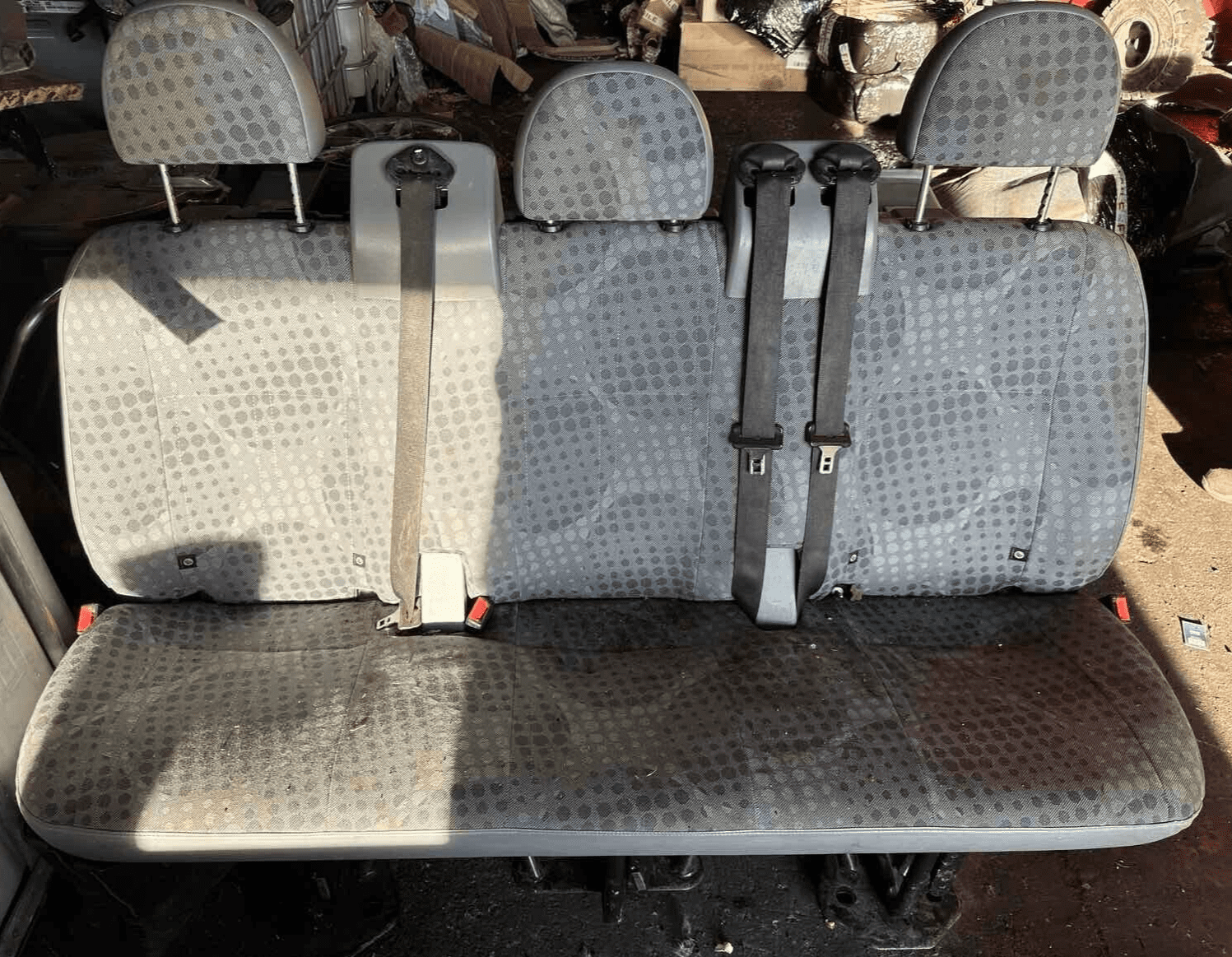 GENUINE FORD TRANSIT MK7 2ND ROW REAR TRIPLE SEATS WITH SEAT BELTS 2007 ...