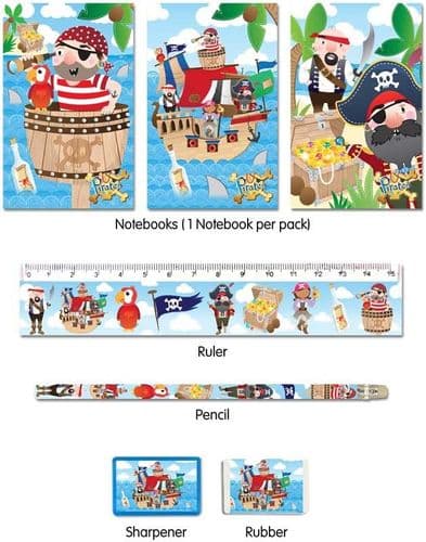 5 Piece Pirate Stationery Set
