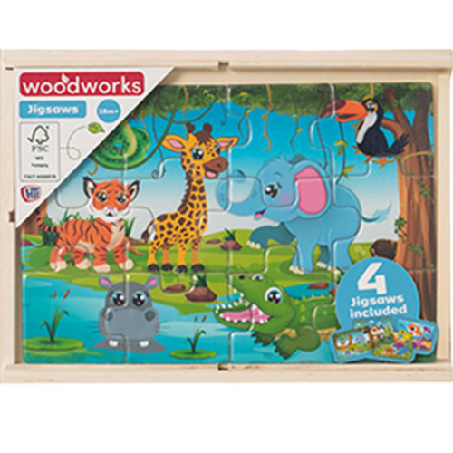ANIMALS IN THE JUNGLE WOODEN PUZZLE