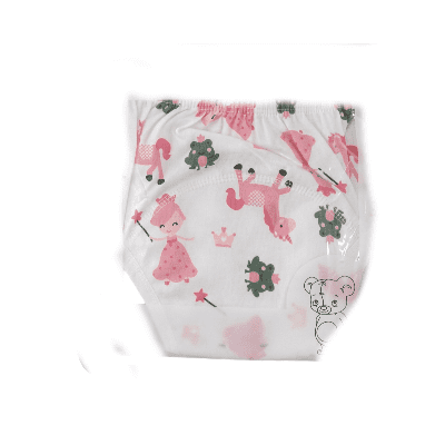Baby Training Pants Pure Cotton Washable Reusable Diaper Underwear Waterproof Breathable Cartoon Ani