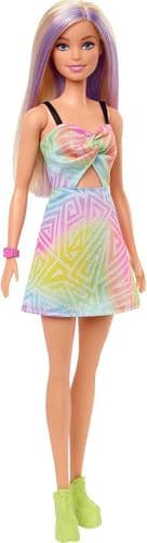 Barbie Fashionistas Doll  Blonde Hair with Purple Streaks, Romper Dress