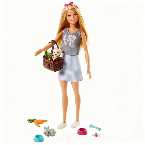 Barbie – Go Picnic Doll with Animals and Accessories
