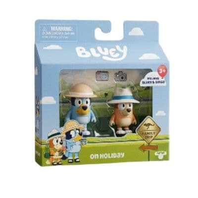 Bluey Figure 2-Pack - On Holiday, 2.5 Inch  Figures