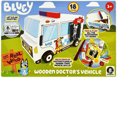 Bluey Wooden Doctor's Vehicle