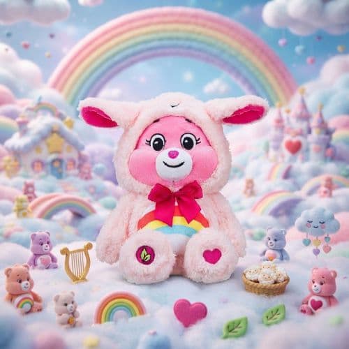 Care Bears - Plush Lamb Pink Bear With Hoodie 22 cm