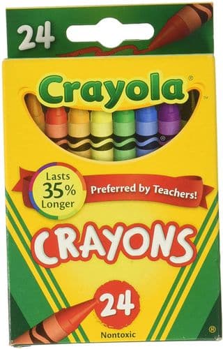 Crayola 24 Count Box of Crayons Non-Toxic