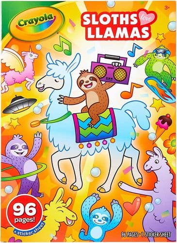 Crayola Sloths and Llamas Colouring Book