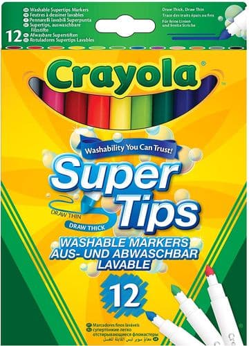 Crayola Super Tips Washable- Pack of 12