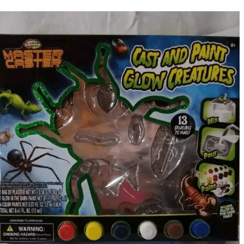 Creative Kids Cast Master Caster Cast and Paint Glow Creatures Bugs Set
