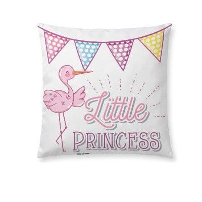Cute Cartoon Baby Storke Pillowcase Peach Skin Decorative Cushion Cover For Nursery Living Roo