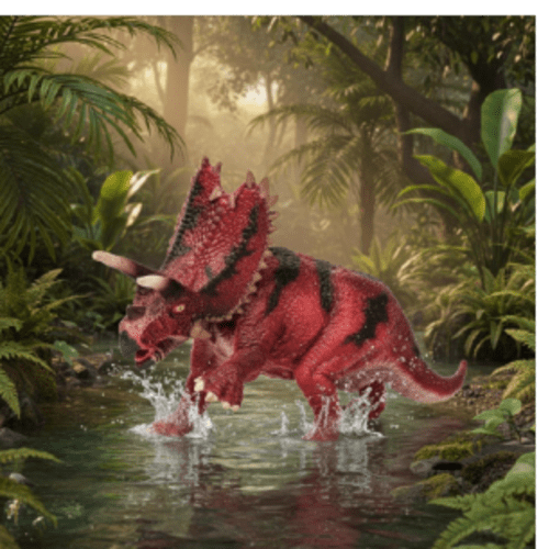 Dino Paradise Triceratops Figure 20cm (FREE Dino Paradise Stegosaurus Figure 25cm)