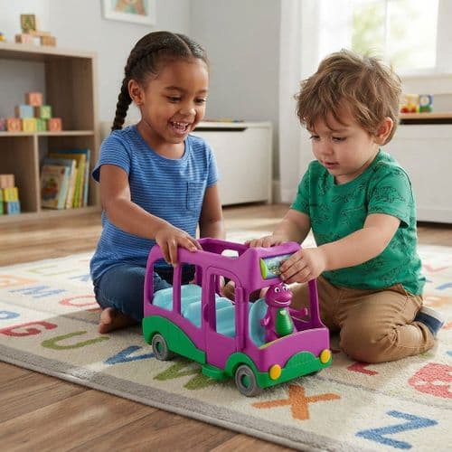 Fisher-Price Barney’s World Adventure Bus Push-Along Vehicle & Barney Figure