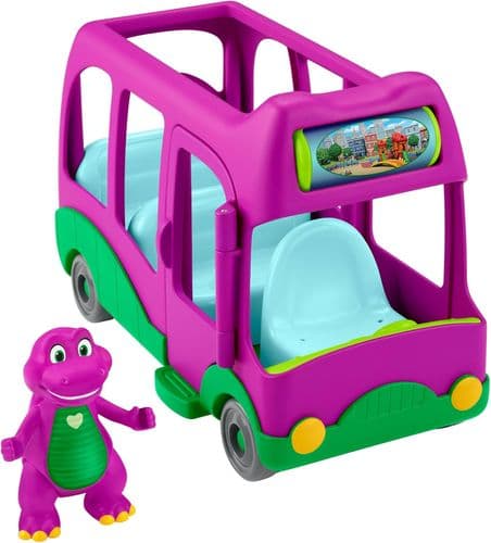 Fisher-Price Barney’s World Adventure Bus Push-Along Vehicle & Barney Figure