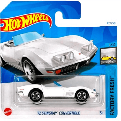 Hot Wheels '72 Stingray Convertible Car (White)