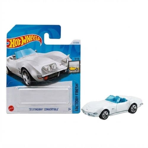 Hot Wheels '72 Stingray Convertible Car (White)