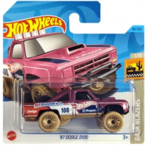 Hot Wheels 87 Dodge D100 Pink Truck