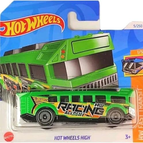 Hot Wheels High Green Bus