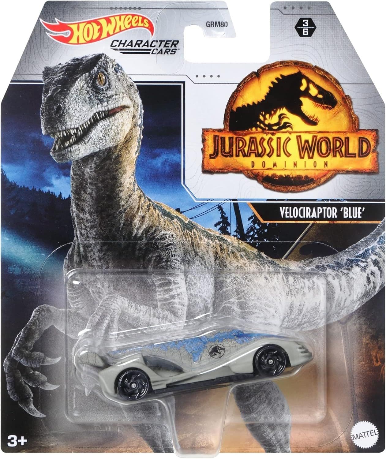 Hot Wheels Jurassic World Velociraptor Blue