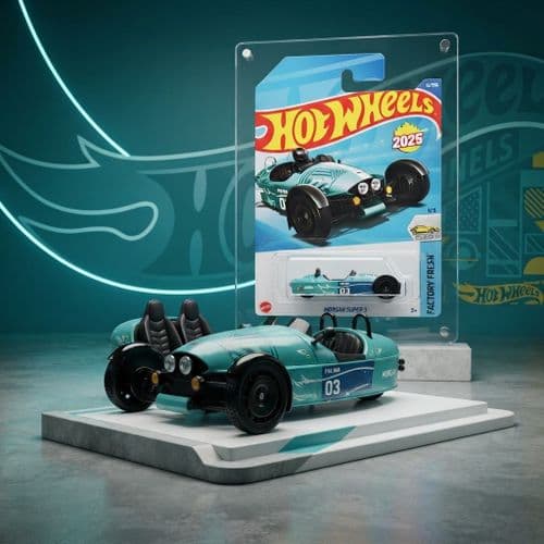Hot Wheels Morgan Super 3 Teal Factory Fresh