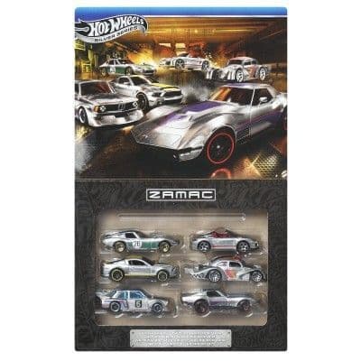 Hot Wheels Silver Series Die-Cast Vehicle 6-Pack 1/64 ZAMAC