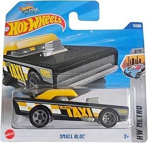 Hot Wheels Small Bloc Taxi Car  (Damaged Card)