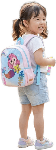 Kids Backpack Lightweight Nylon Cartoon Mermaid School Bag.