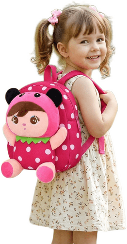 Kids Plush Backpack Cartoon Doll School Bag Lightweight Soft Crystal Velvet Toddler Kindergarten Tra