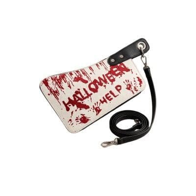 Kitchen Knife- Shaped Crossbody Bloody Handprint Halloween Help Horror y Bag