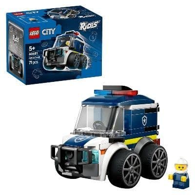 Lego City Rides – Police Truck Toy - Emergency Vehicles Building Set