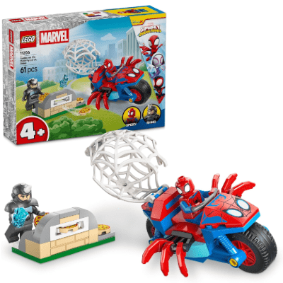 Lego Marvel Spidey & Motorcycle vs Rhino Set