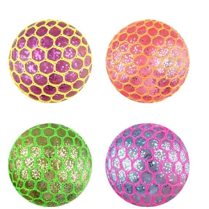 Light Up Glitter Mesh Sensory Ball