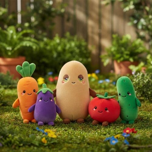 Living on the veg 3-inch Plush Raspberry ( FREE 3-inch Potato)