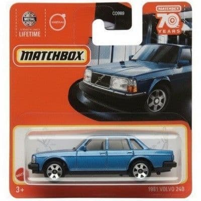 Matchbox 1986 Volvo 240 Blue Car