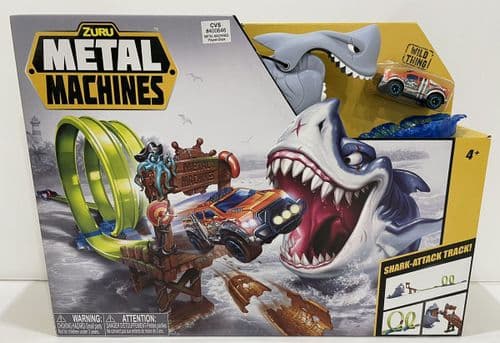 Metal Machines Shark Attack Building Trackset with Mini Racing Car