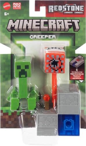 Minecraft Creeper Action Figure with  & Redstone Building Piece