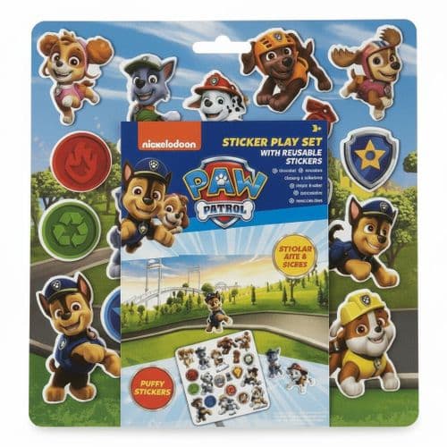 Nickelodean Paw Patrol Sticker Play Set with REUSABLE Stickers