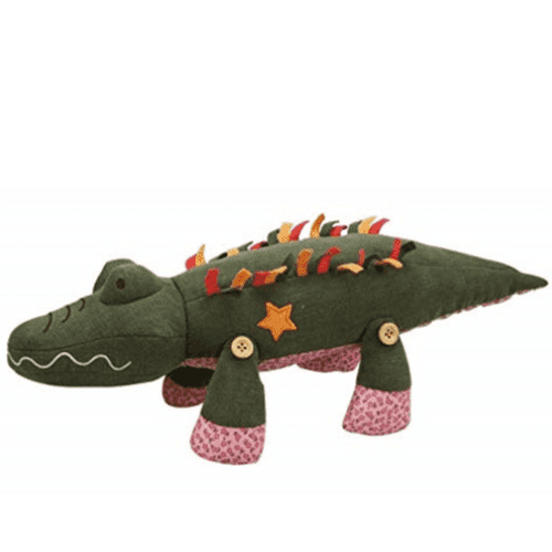 Patchworks Woven Fabric Crocodile Soft Toy