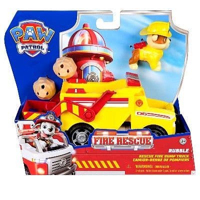 Paw Patrol Fire Rescue Rubble Dump Truck with Character