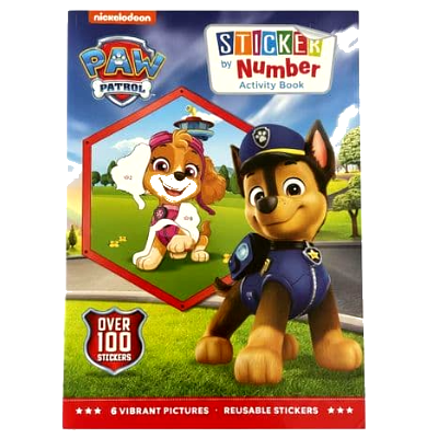 Paw Patrol Sticker By Numbers Activity Book